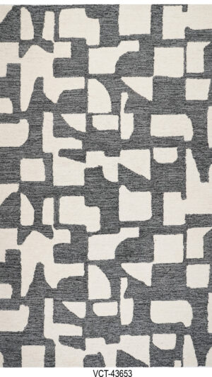 Noir Abstract Hand Tufted Woolen Carpets